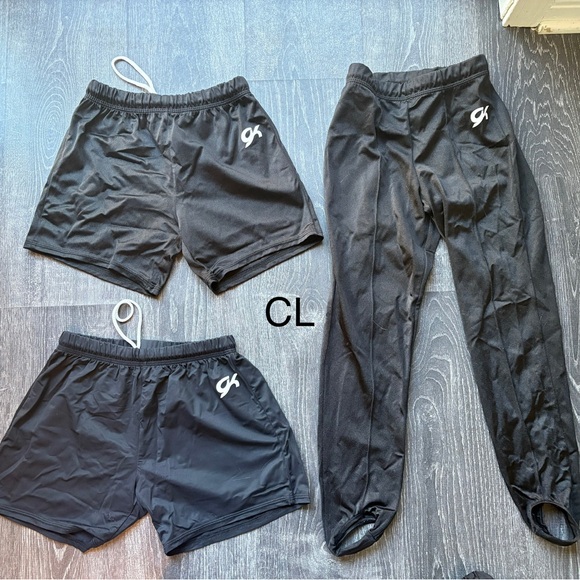 GK Black Athletic CL Shorts & Pommel Lot - Picture 1 of 3